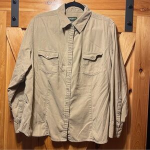 Eddie Bauer corduroy button down women’s shirt